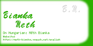 bianka meth business card